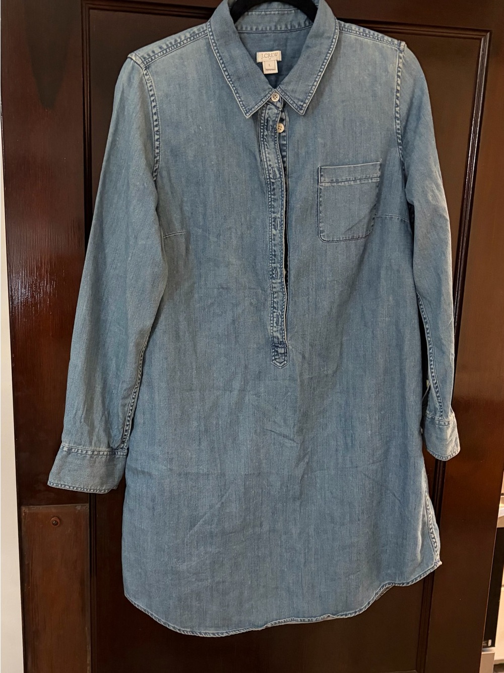 J. Crew Light Blue Denim Shirt Dress